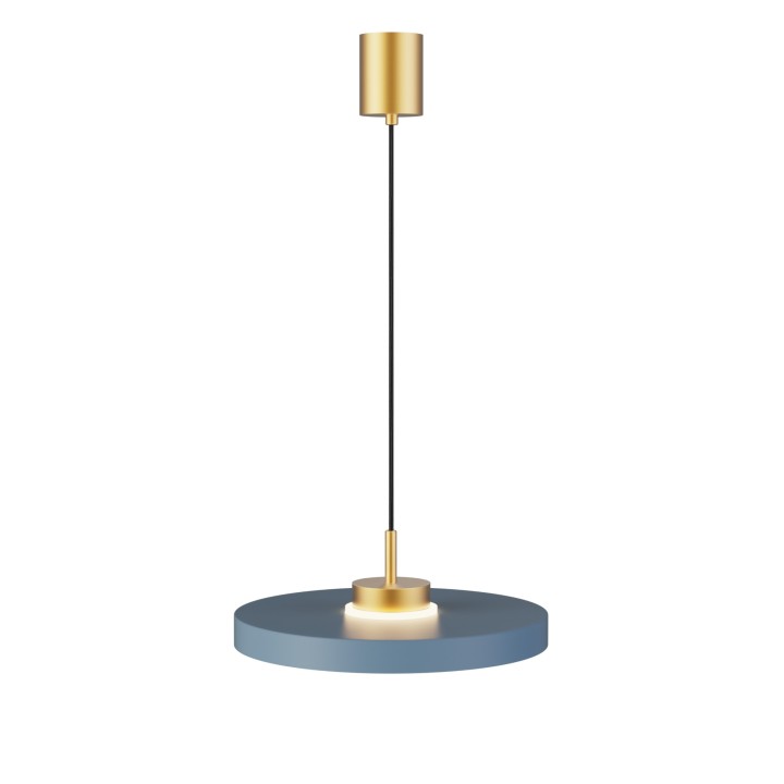 Lámpara colgante Carmen latón/azul Ø40cm- Sulion