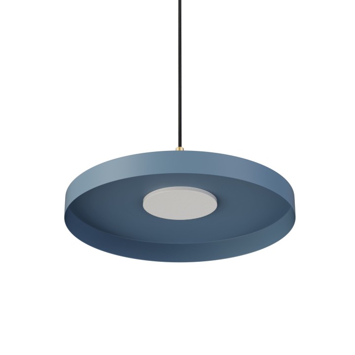 Lámpara colgante Carmen latón/azul Ø40cm- Sulion