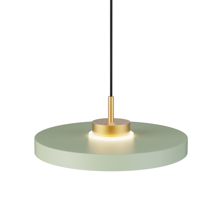 Lámpara colgante Carmen latón/verde Ø40cm- Sulion