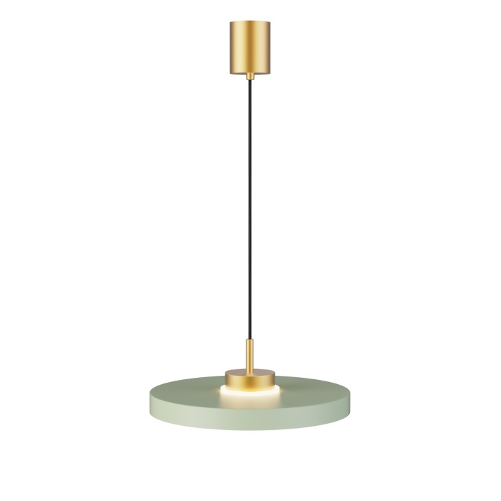 Lámpara colgante Carmen latón/verde Ø40cm- Sulion