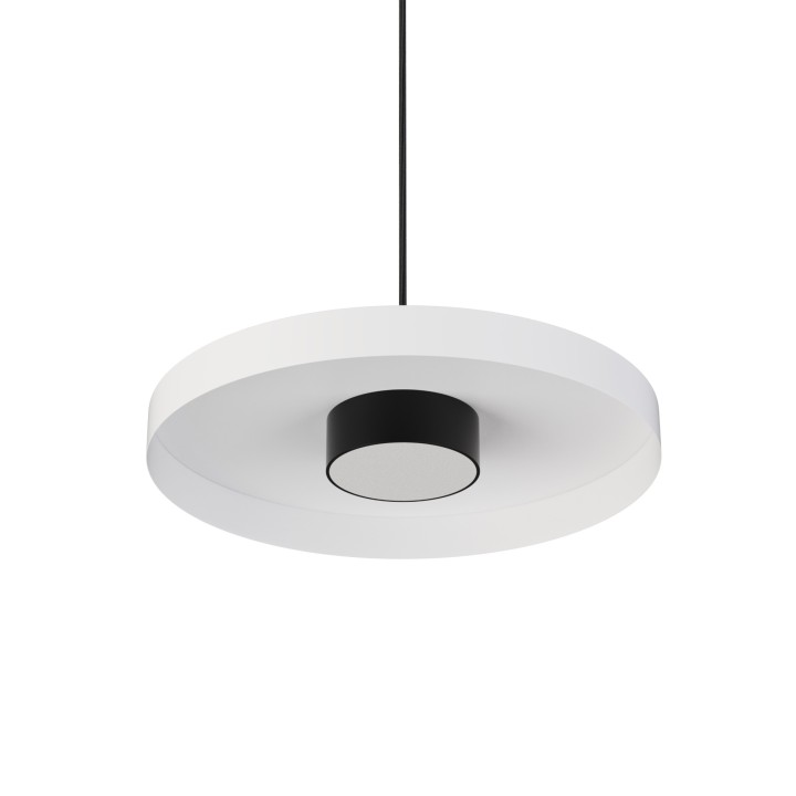 Lámpara colgante Valentina negro/blanco Ø40cm- Sulion