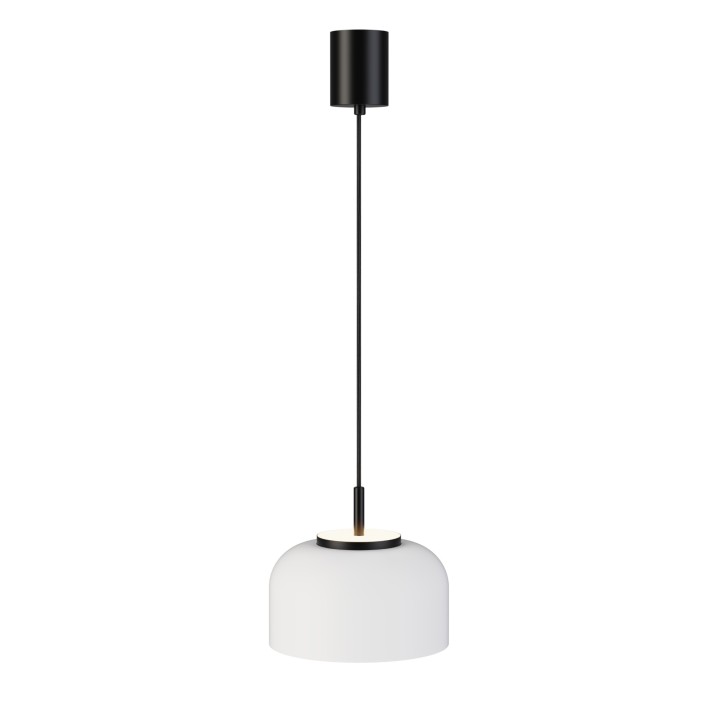 Lámpara colgante Valentina negro/blanco Ø25cm- Sulion