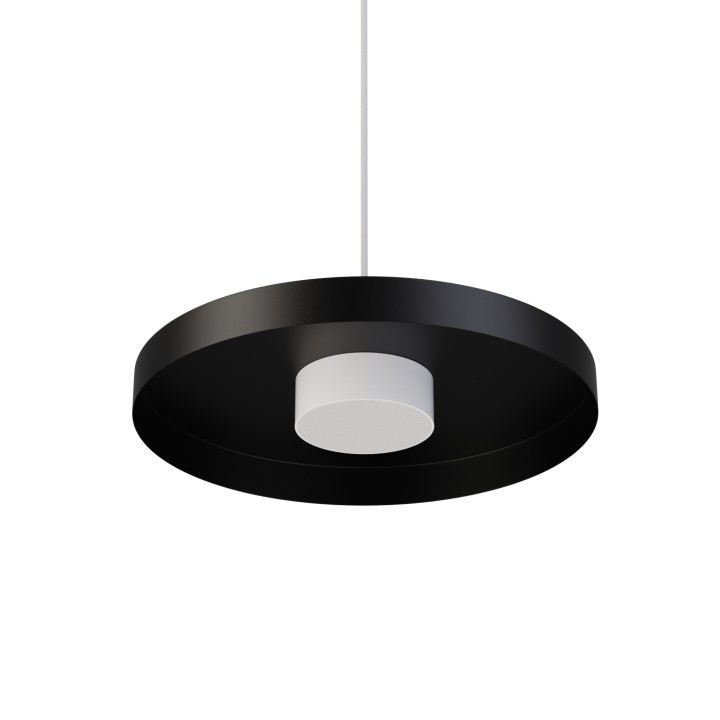 Lámpara colgante Valentina blanco/negro Ø40cm- Sulion