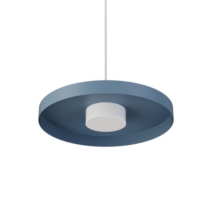Lámpara colgante Valentina blanco/azul Ø40cm- Sulion
