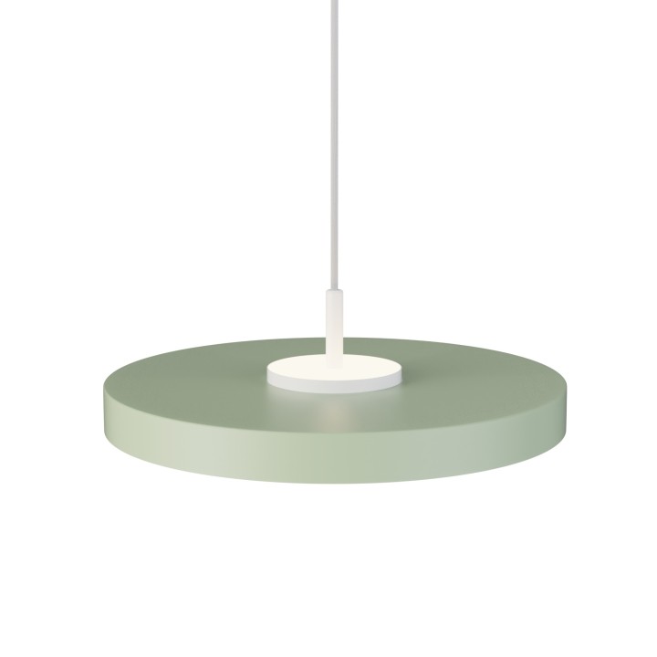 Lámpara colgante Valentina blanco/verde Ø40cm- Sulion