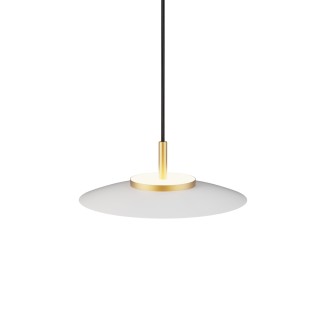 Lámpara colgante Valentina Latón/blanco Ø30cm- Sulion