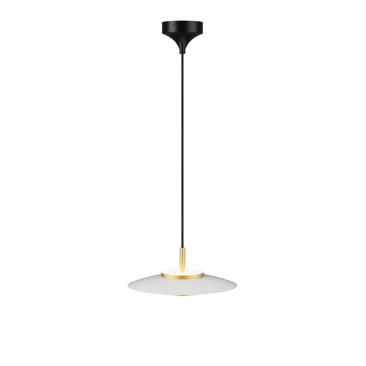 Lámpara colgante Valentina Latón/blanco Ø30cm- Sulion