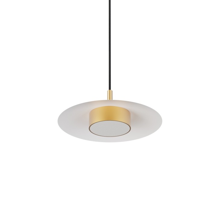 Lámpara colgante Valentina Latón/blanco Ø30cm- Sulion