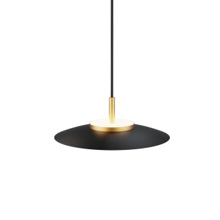 Lámpara colgante Valentina latón/negro Ø30cm- Sulion