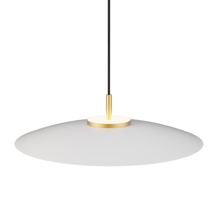 Lámpara colgante Valentina latón/blanco Ø50cm- Sulion