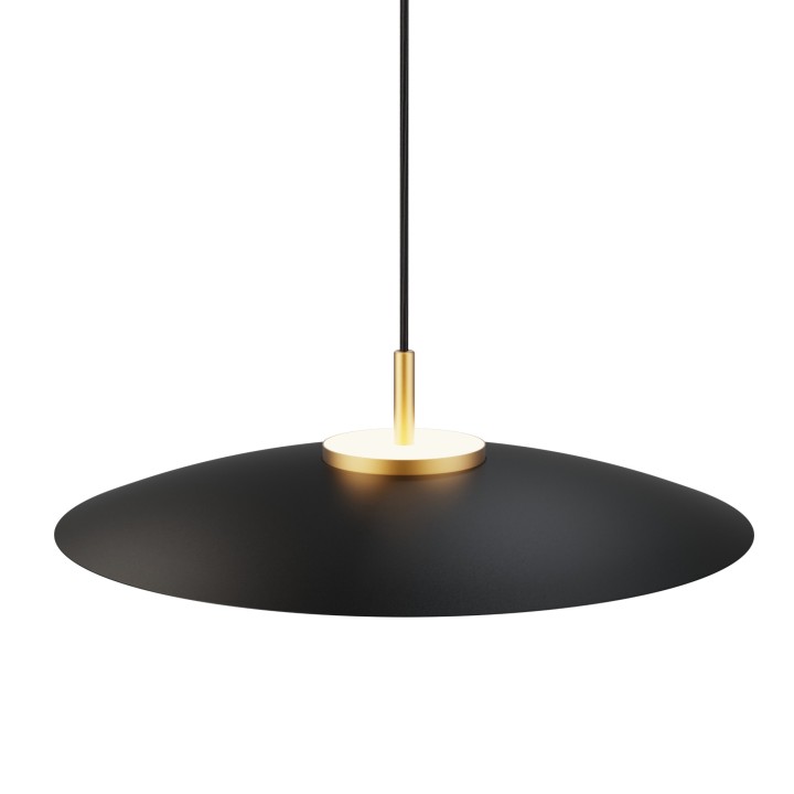 Lámpara colgante Valentina latón/negro Ø50cm- Sulion