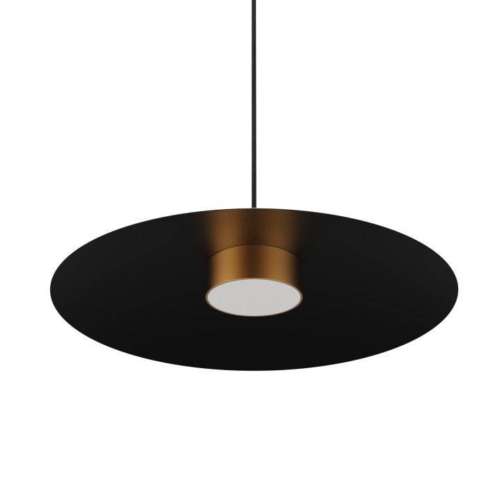 Lámpara colgante Valentina latón/negro Ø50cm- Sulion