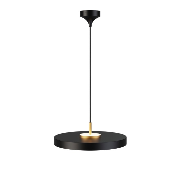 Lámpara colgante Valentina latón/negro Ø40cm- Sulion