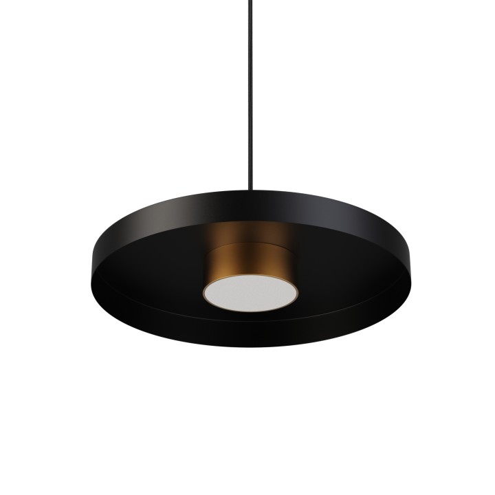 Lámpara colgante Valentina latón/negro Ø40cm- Sulion