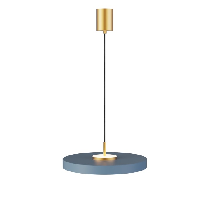 Lámpara colgante Valentina latón/azul Ø40cm- Sulion