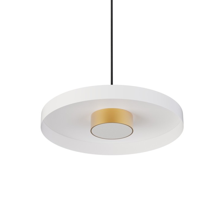 Lámpara colgante Valentina latón/blanco Ø40cm- Sulion