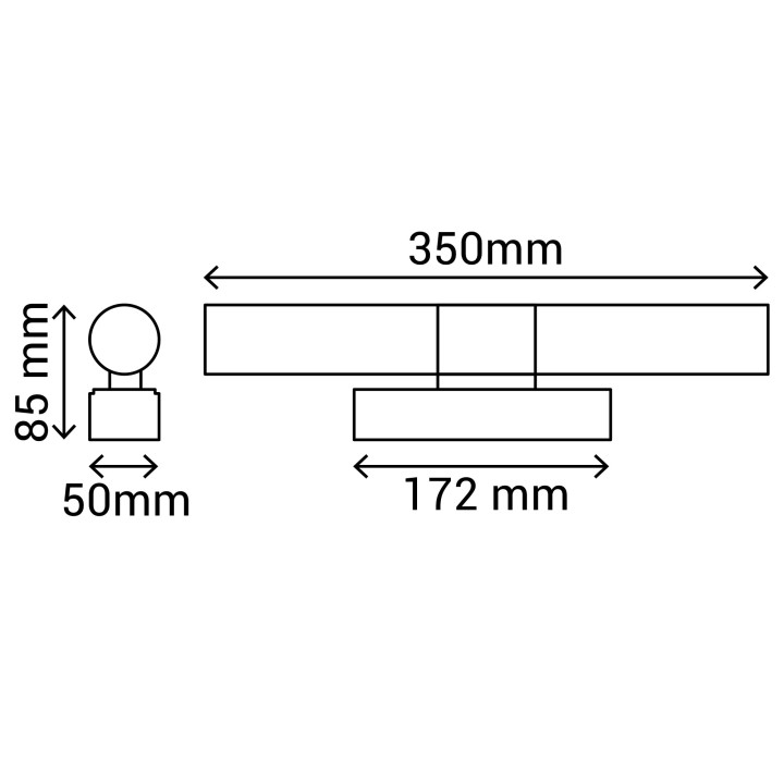 Aplique Iluminaespejo LED Egeo latón IP44 para baño - Sulion