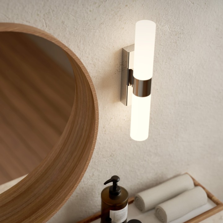 Aplique Iluminaespejo LED Egeo latón IP44 para baño - Sulion