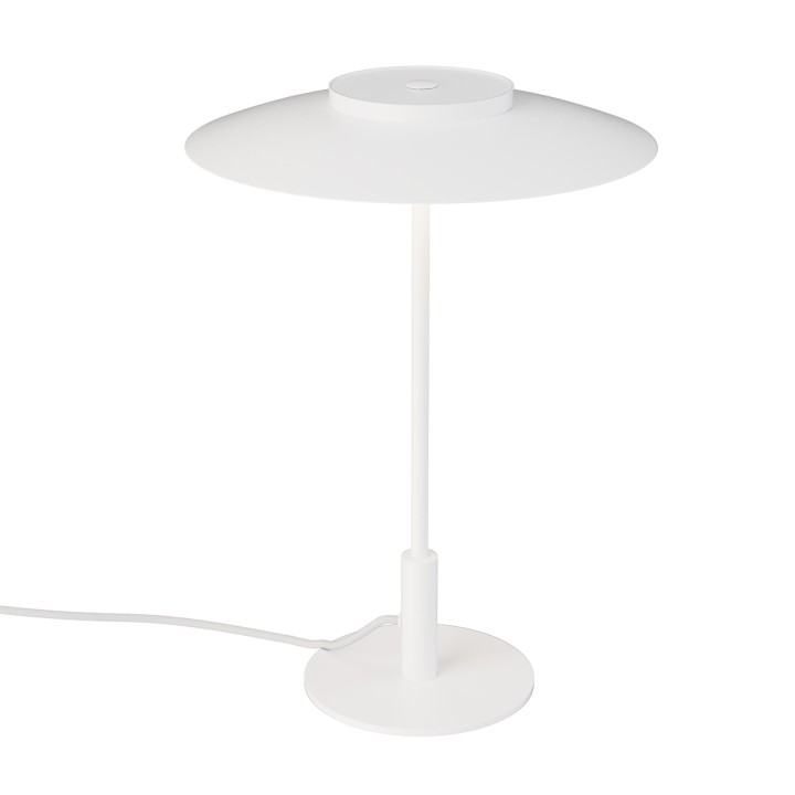Lámpara sobremesa Valentina blanco/blanco Ø30cm- Sulion