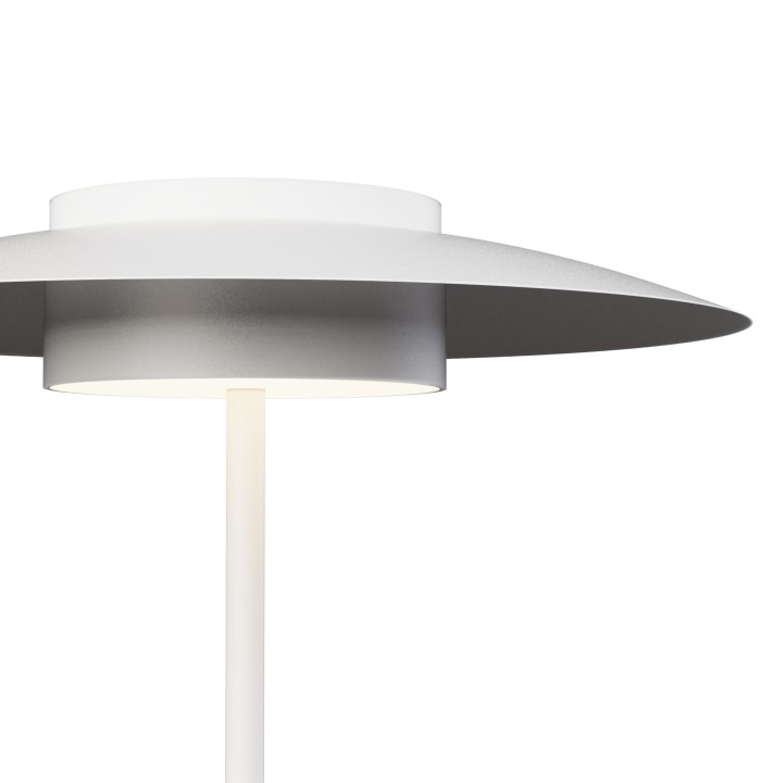 Lámpara sobremesa Valentina blanco/blanco Ø30cm- Sulion