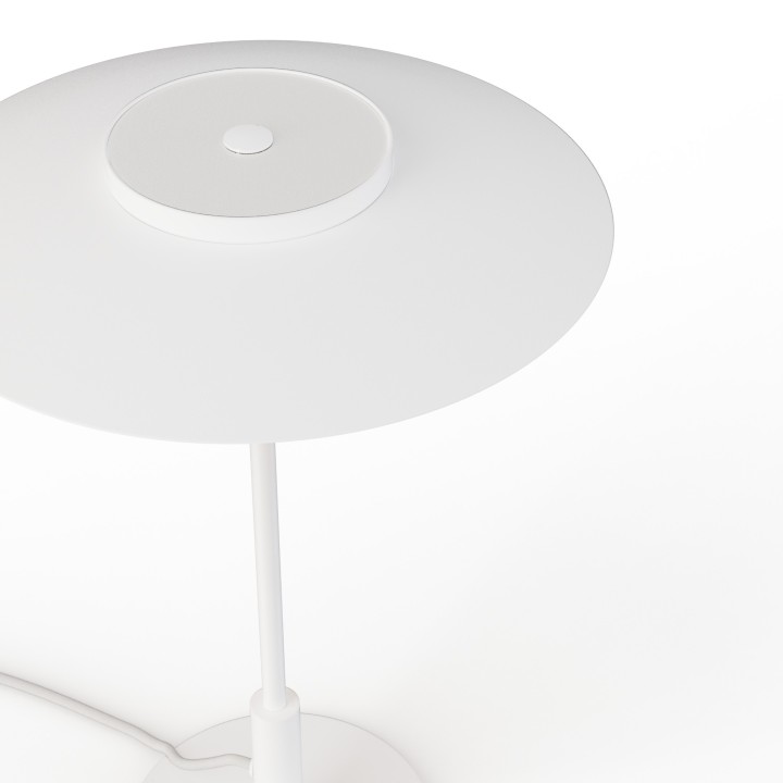 Lámpara sobremesa Valentina blanco/blanco Ø30cm- Sulion