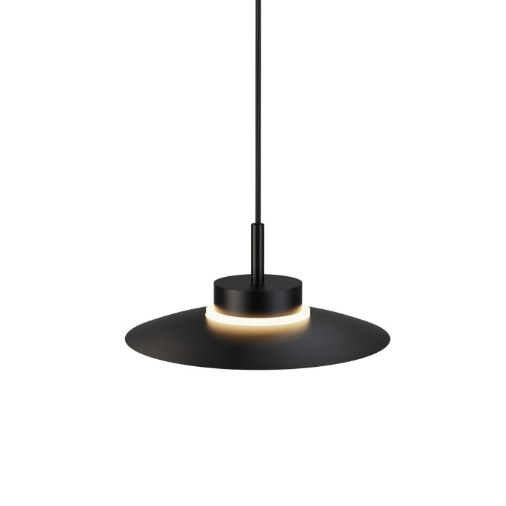 Lámpara colgante Carmen negro/negro Ø30cm - Sulion