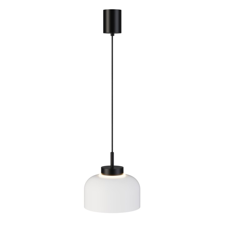 Lámpara colgante Carmen negro/blanco Ø25cm- Sulion