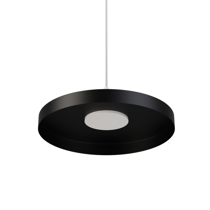 Lámpara colgante Carmen blanco/negro Ø40cm- Sulion