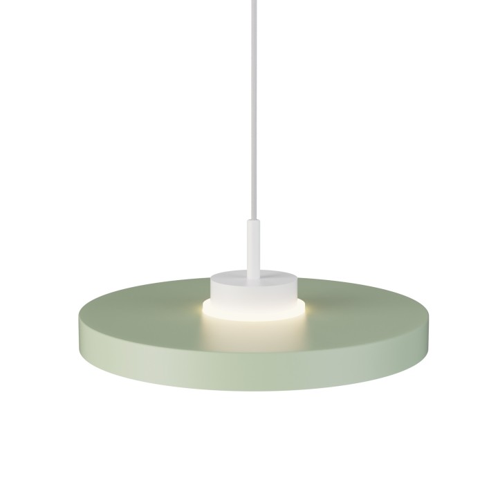 Lámpara colgante Carmen blanco/verde Ø40cm- Sulion