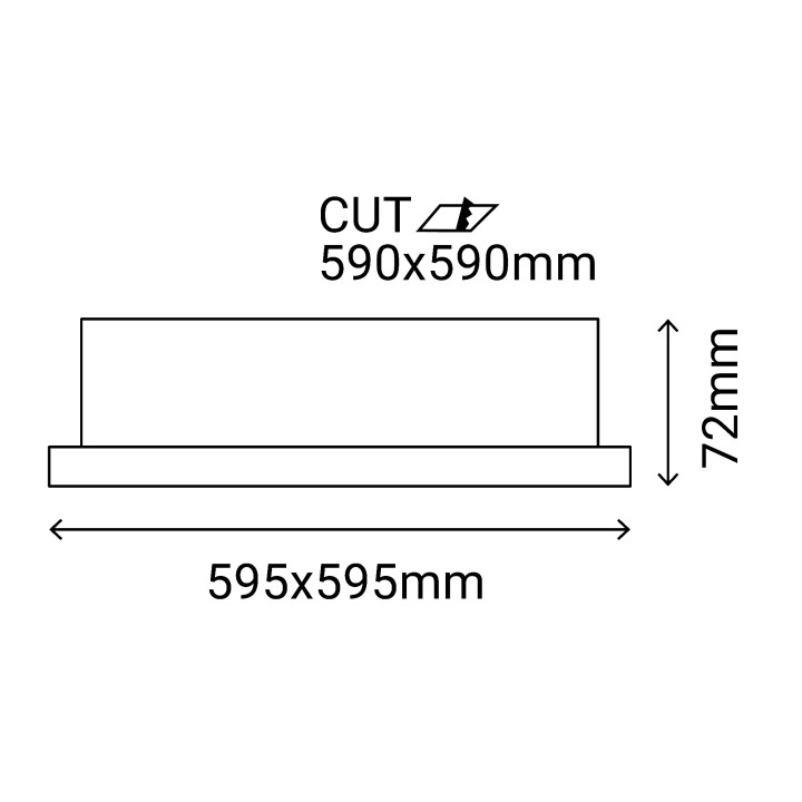 PANTALLA 1LED 34W DIM 60X60 4000K PEAK | Sulion