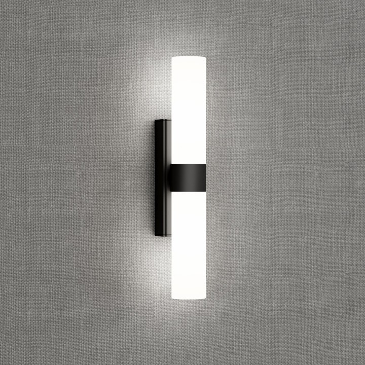 Aplique Iluminaespejo LED Egeo negro IP44 para baño - Sulion