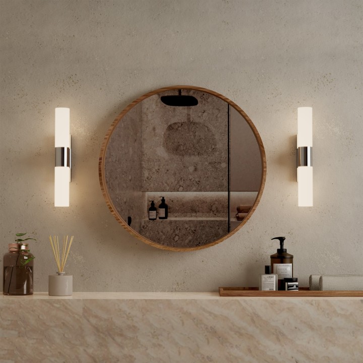 Aplique Iluminaespejo LED Egeo cromo IP44 para baño - Sulion