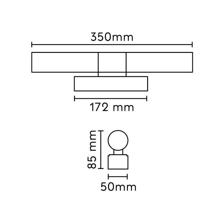 Aplique Iluminaespejo LED Egeo cromo IP44 para baño - Sulion