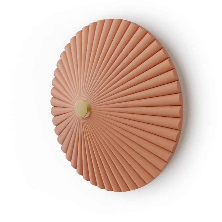 Aplique de pared Elena de yeso color arcilla 3000K  Ø30cm - Sulion
