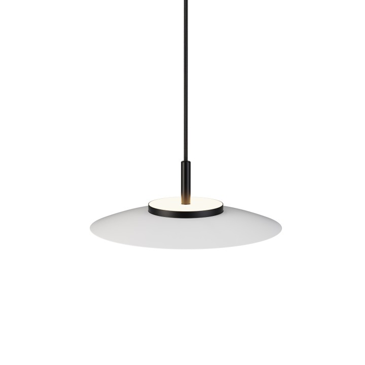 Lámpara colgante Valentina negro/blanco Ø30cm- Sulion