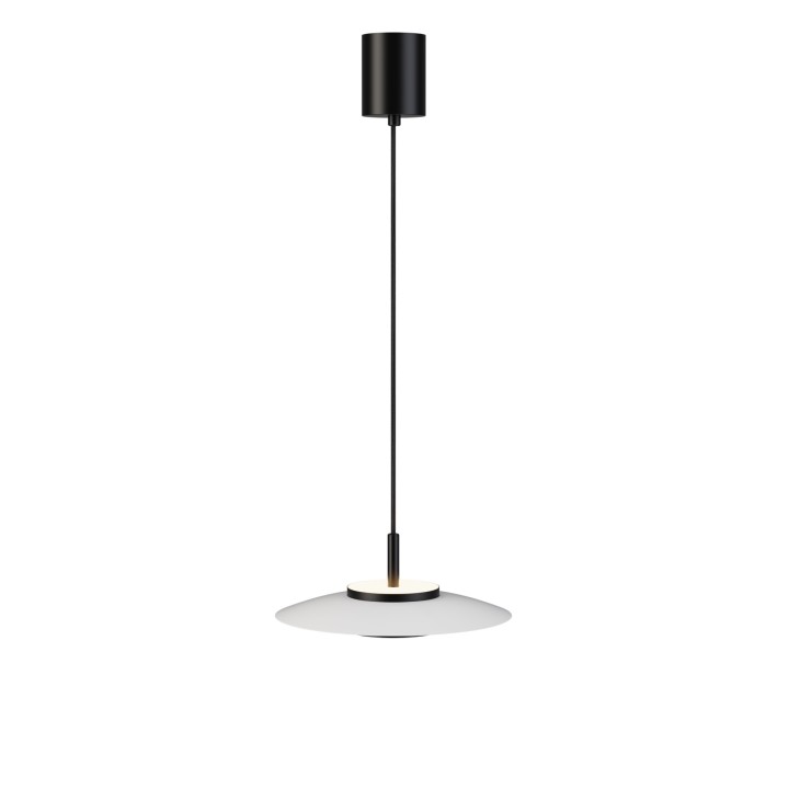 Lámpara colgante Valentina negro/blanco Ø30cm- Sulion