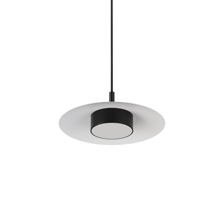 Lámpara colgante Valentina negro/blanco Ø30cm- Sulion