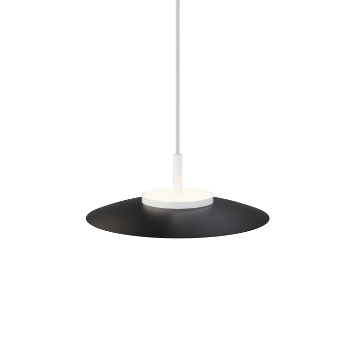 Lámpara colgante Valentina blanco/negro Ø30cm- Sulion