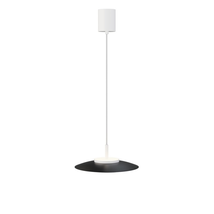 Lámpara colgante Valentina blanco/negro Ø30cm- Sulion