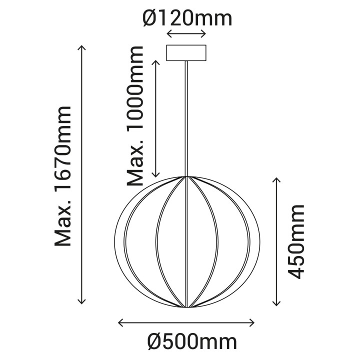 Lámpara de techo Emma  Ø50cm - Sulion