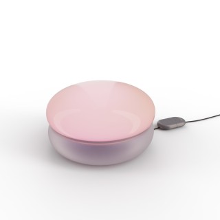 Lámpara de mesa EOS de vidrio y luz RGB graduable - Sulion