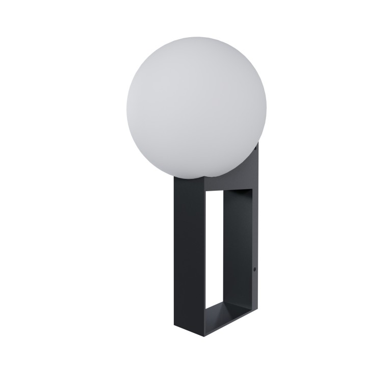 Aplique VERSO negro 25cm IP44 G9 - Sulion