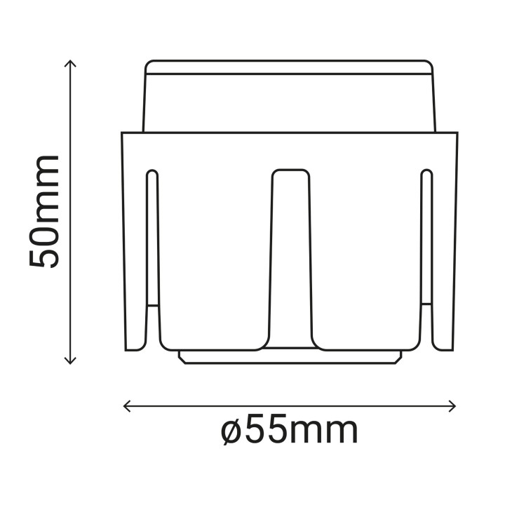 Módulo empotrable Arumfix aluminio negro 6W/9W - Sulion