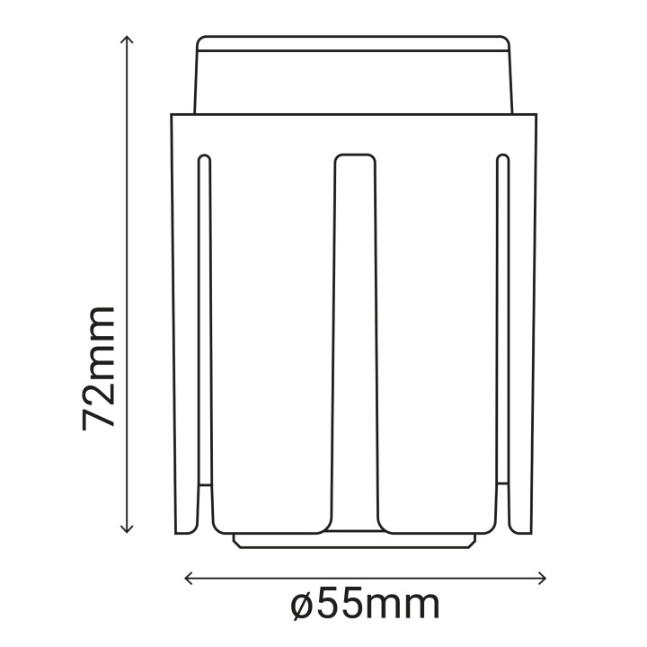 Módulo empotrable Arumfix aluminio negro 12W/15W - Sulion