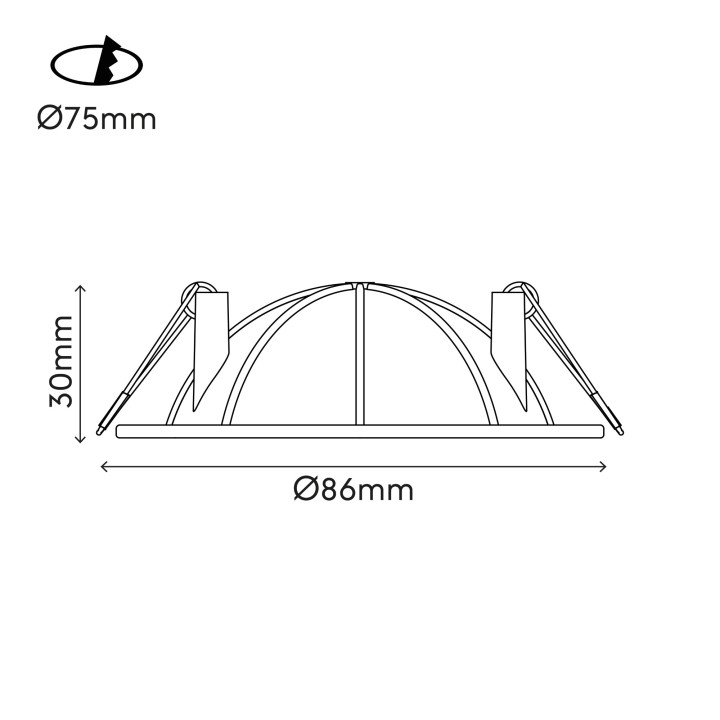 Foco empotrable Flow aluminio blanco 36º - Sulion