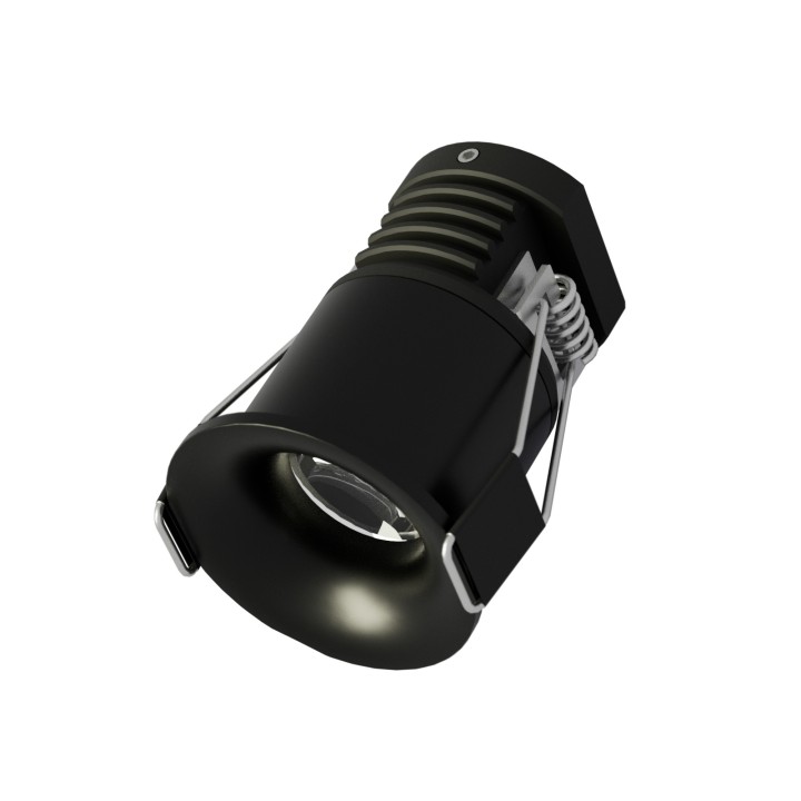 Foco empotrable Dotfix aluminio negro 6W - Sulion