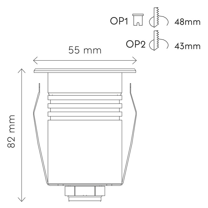 Empotrable exterior latón 2.5W 2700K IP67 - Cobsoil Elite Sulion