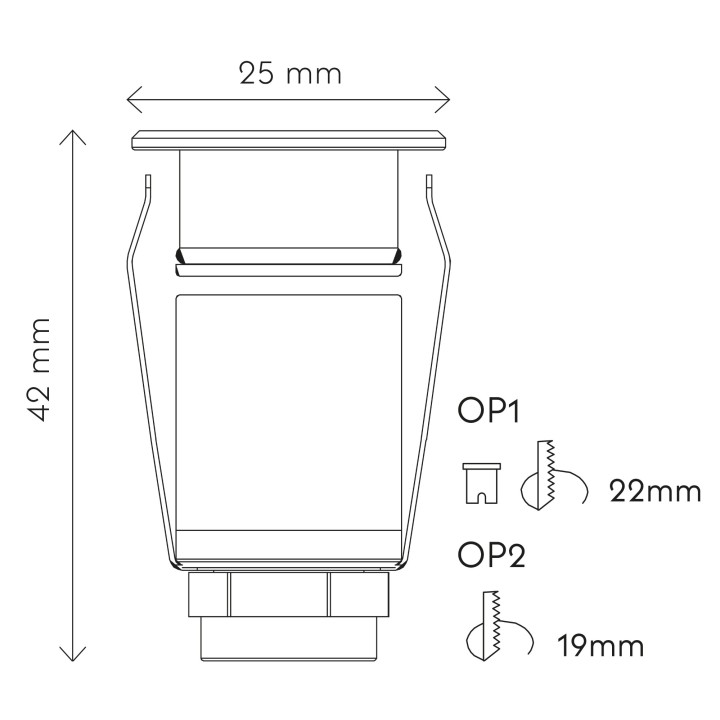 Empotrable exterior latón 1W 2700K IP67 - Cobsoil Elite Sulion
