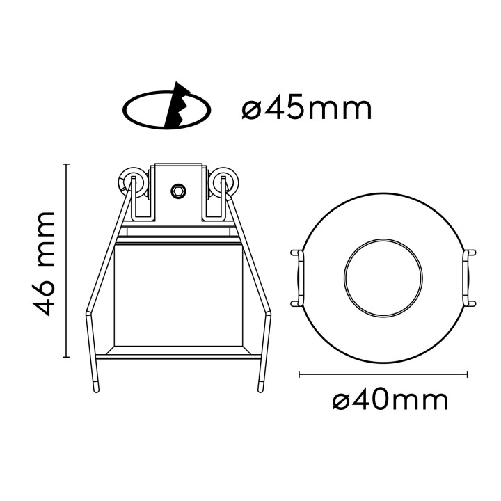 Foco empotrable Dotfix aluminio blanco 3W - Sulion