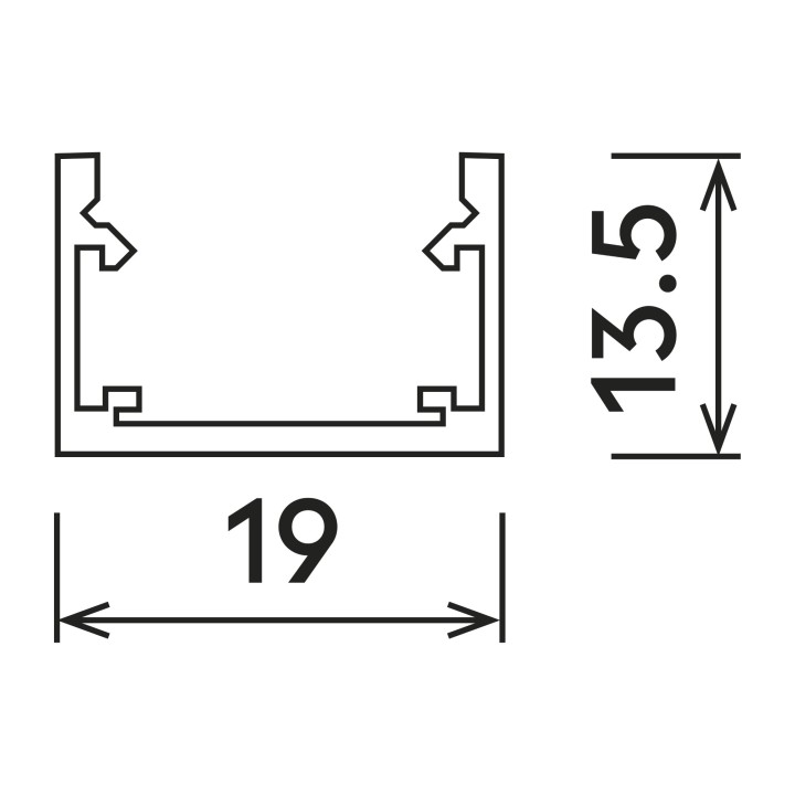 Carril  superficie System48 aluminio blanco - Sulion